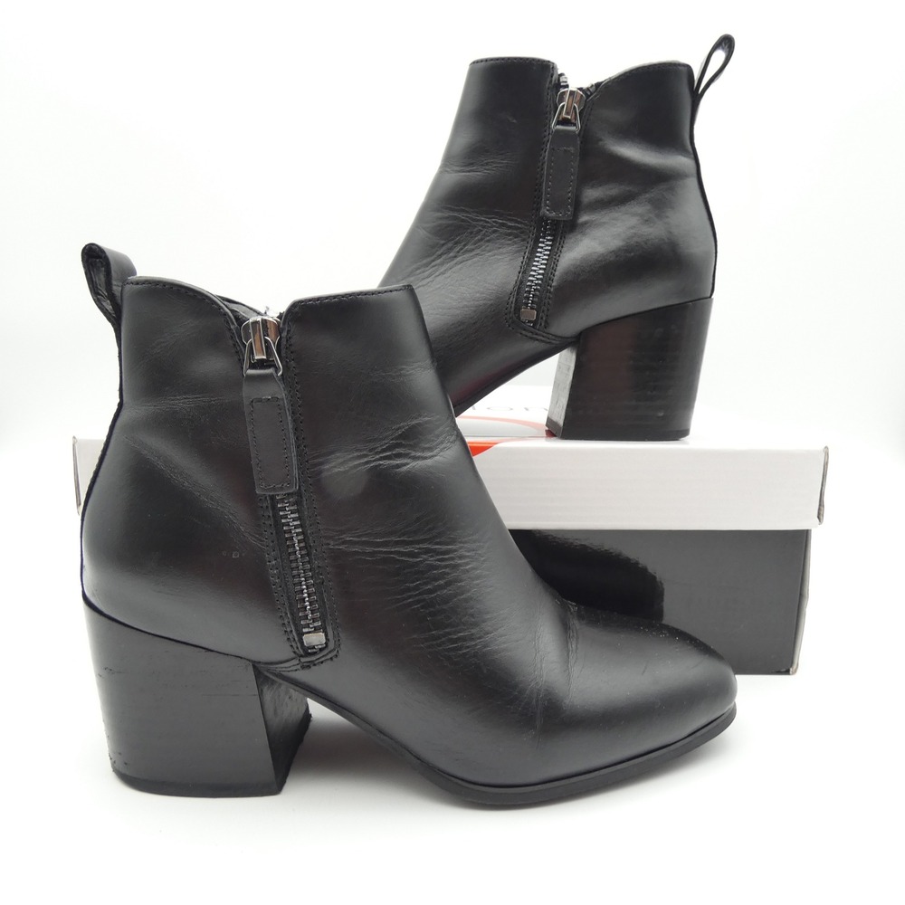 Blondo Siena Black Leather Waterproof Ankle Booties B7125 017 Womens 6 M
